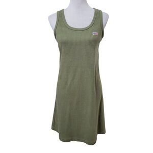 Basic Equipment Size M Olive Green Ribbed Sleeveless Tank Dress, Gently Used
